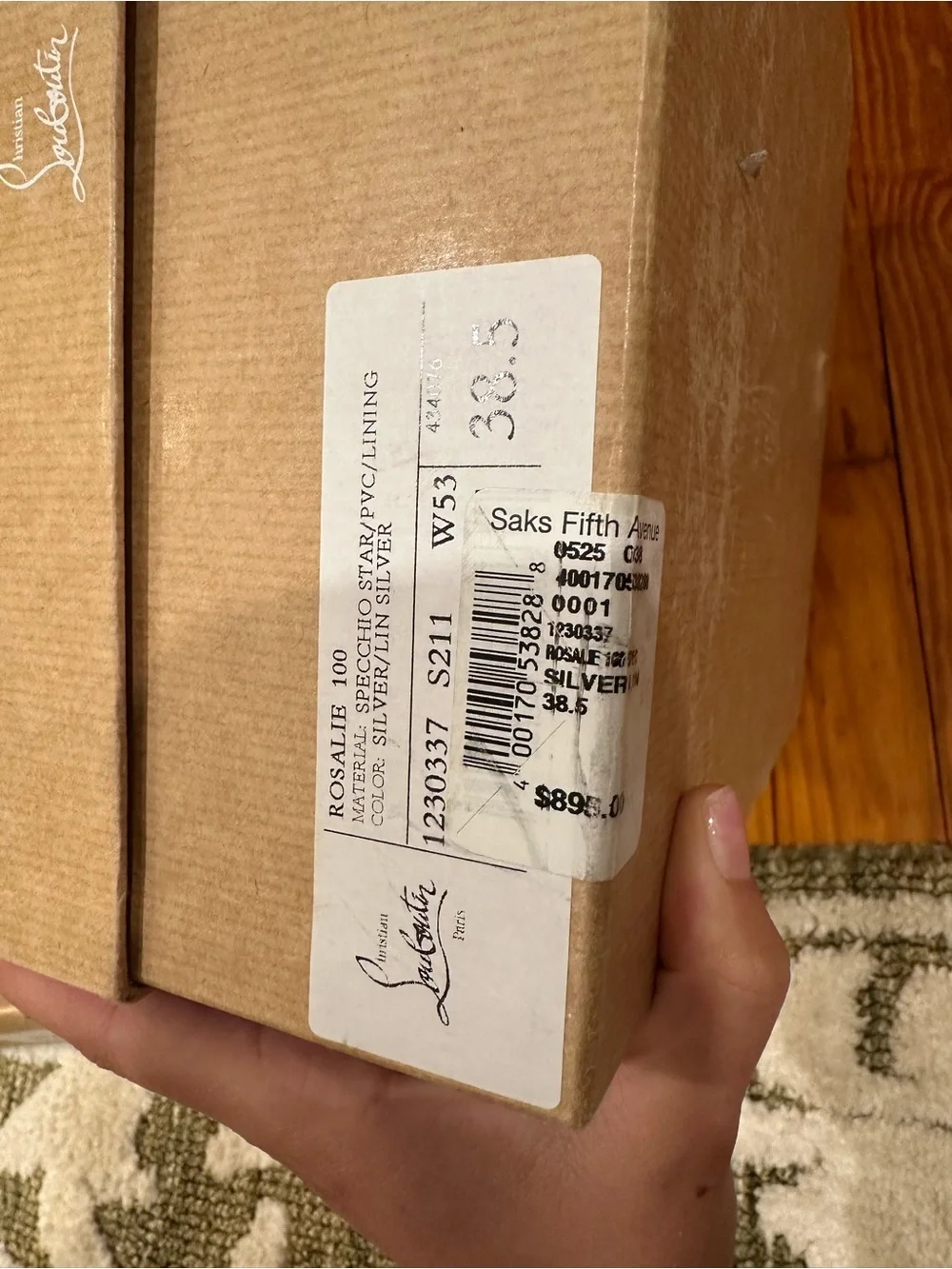 Christian Louboutin Silver Rosalie 100 mm